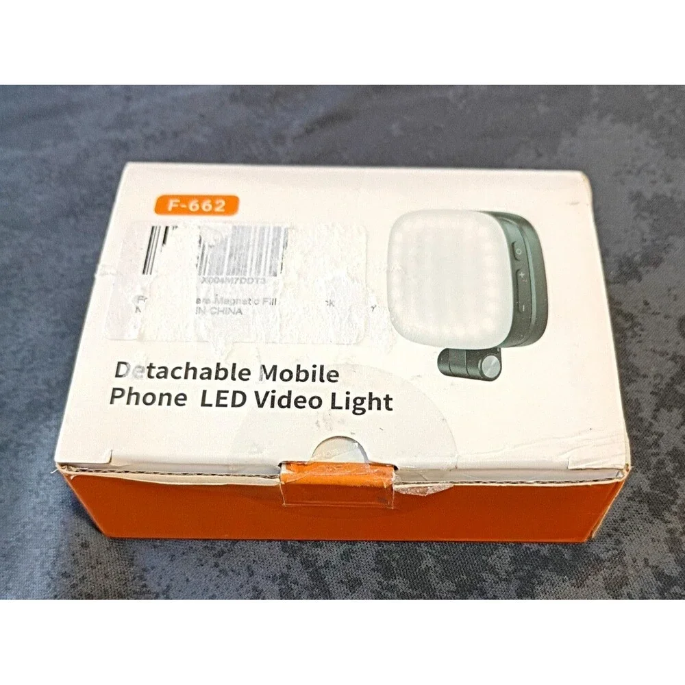 F-662 Detachable Clip-On LED Streaming Selfie Light Bi-Color Phone Laptop Tablet